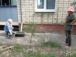 Ремонт цоколя дома по улице Докучаева 19