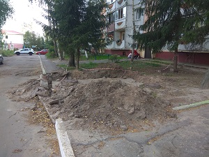 Благоустройство территории около 3 подъезда дома по улице Советская 94
