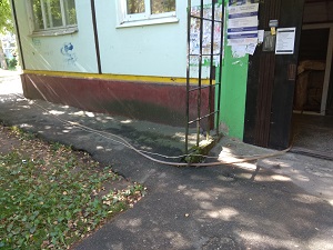 Прочистка лежака до смотрового колодца дворовой канализации от дома по улице Докучаева 17
